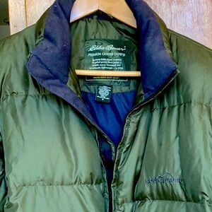 Eddie Bauer Premium, goose down sportsman jacket Like new condition.